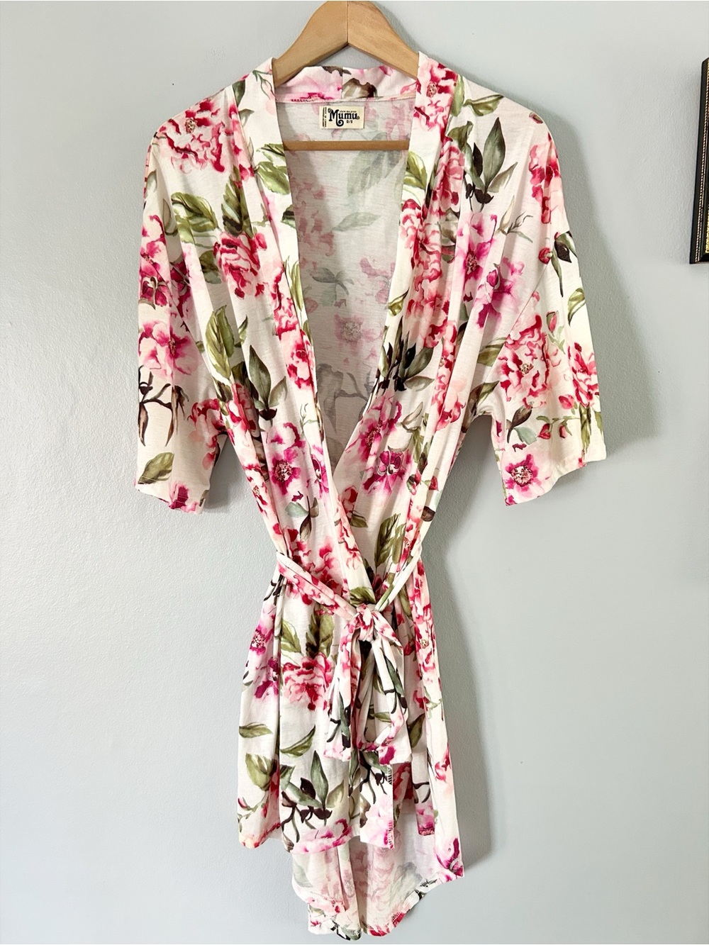 Show Me Your MuMu White Floral Wrap Robe